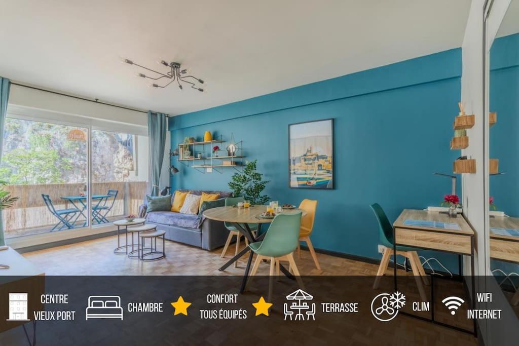 Divine Idylle Central Vieux-Port Terrasse Clim Marsylia Zewnętrze zdjęcie